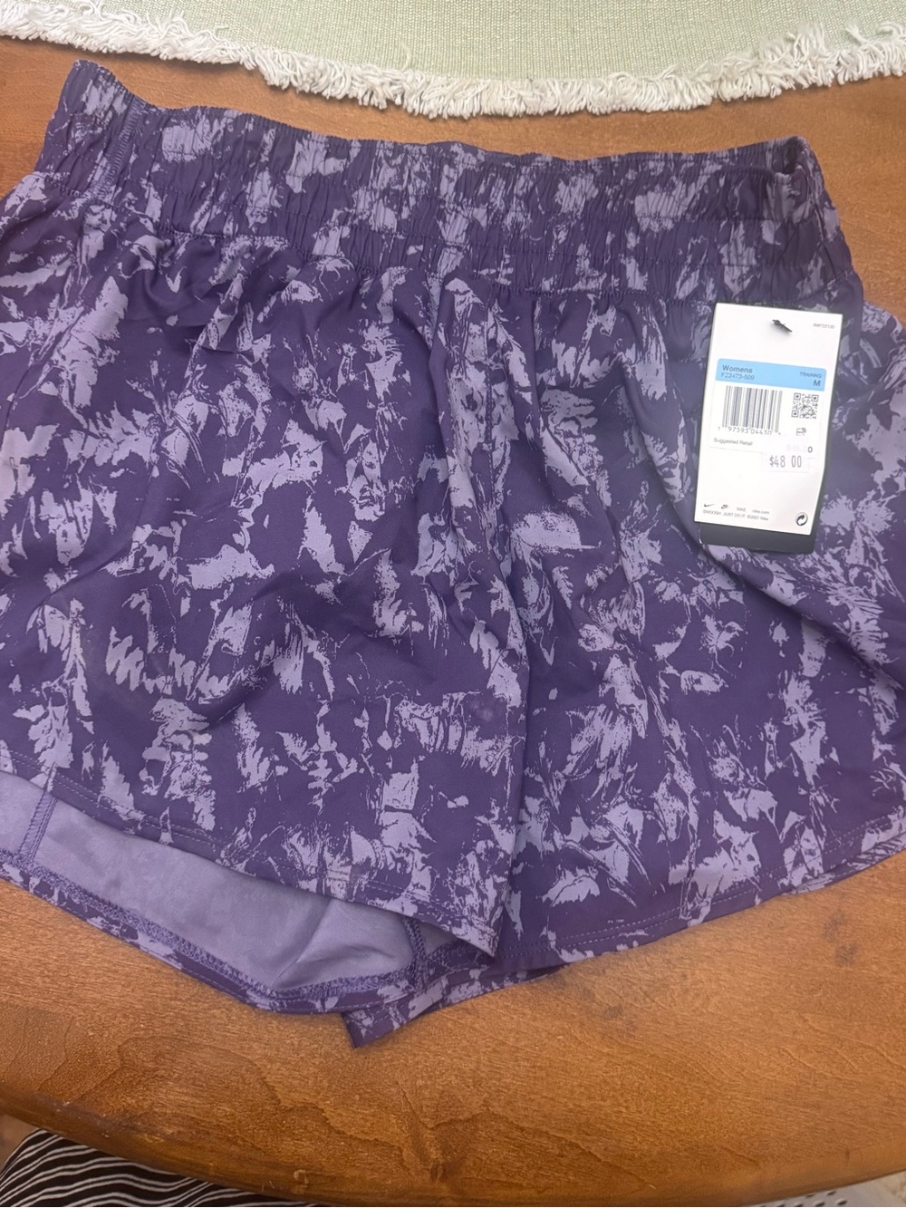 Nike Purple Printed Running Shorts